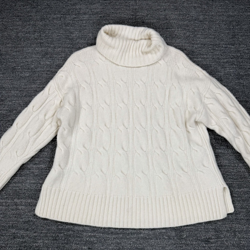 Reformation Siro Regenerative Wool Cable Knit Sweater Women Small Oversized